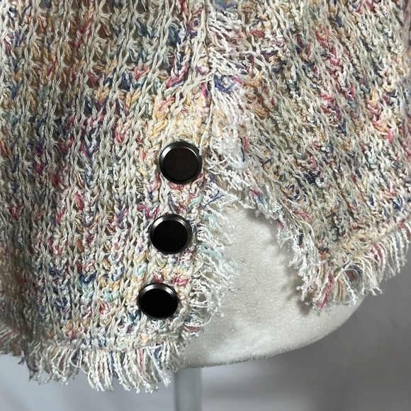 Nic+Zoe Pastel Fringe Linen Blend Cardigan Cover-up Womens Size XS - Picture 5 of 11